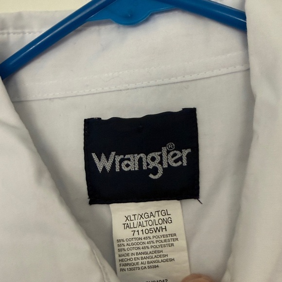 Wrangler men’s white western dress shirt - Picture 3 of 4
